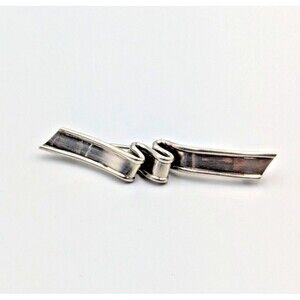 Tiffany & Co 1987 Vintage Sterling Silver 925 Flouting Ribbon Brooch Pin